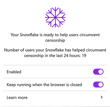 Snowflake Browser Extension